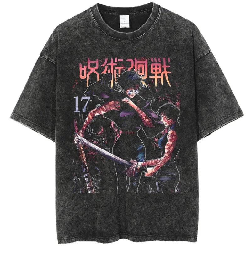 Yuji Itadori x Sukuna JJK Anime Vintage Graphic T-Shirt